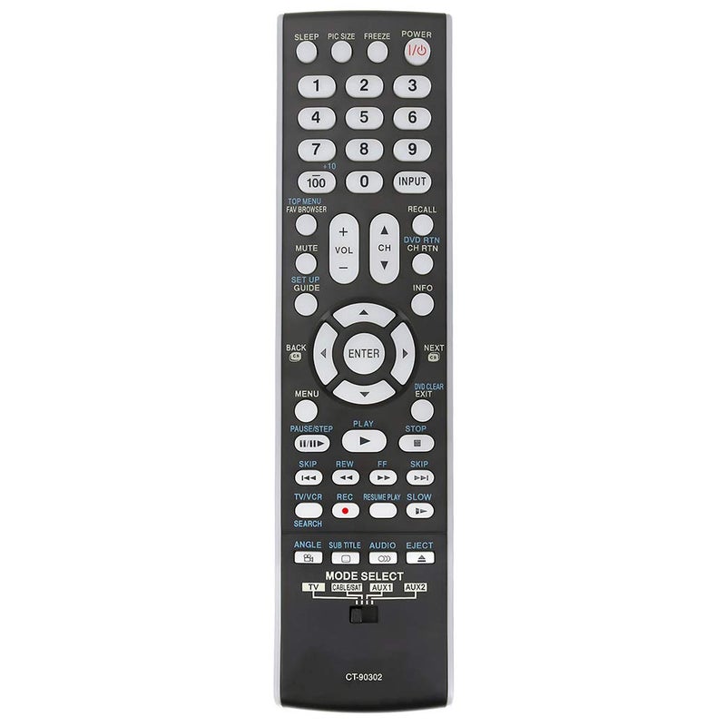 PERFASCIN New CT-90302 Remote fit for Toshiba HDTV LCD LED TV 37RV530U 42RV530U 46RV530U 52RV530U 42RV535U 46RV535U 52RV535U 46RV53CU 52RV53CU 26AV502U 32AV502U 37AV502U 52RV53U 46RV525U 40RV525U 37AV502R - Image 1